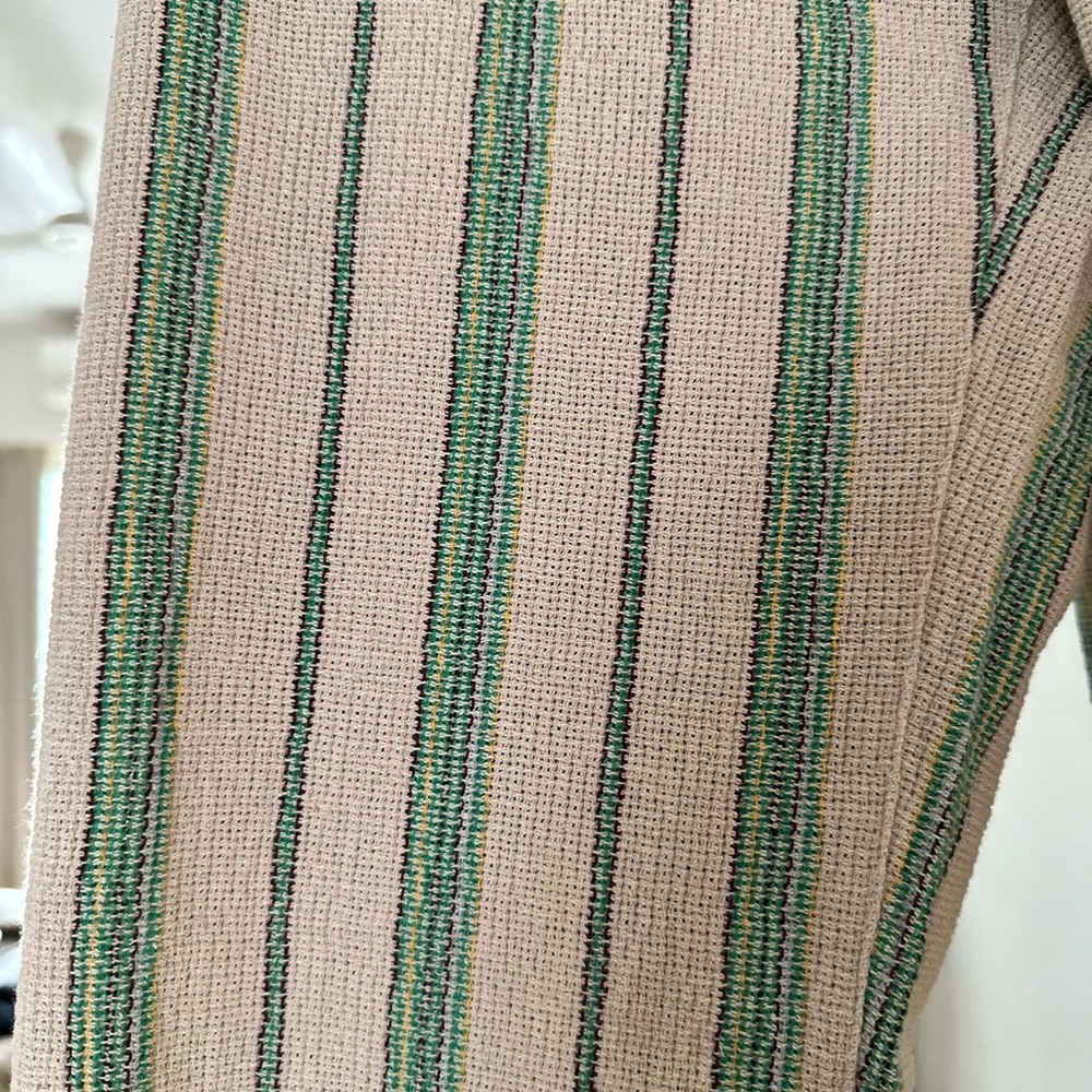 White & green striped bohemian Size S ZARA pants with FREE white primark top. - Picture 6 of 6